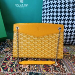 高仿Goyard戈雅Rouette系列手拎單肩包黃色