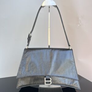 高仿Balenciaga冬季新款Crush腋下包黑銀