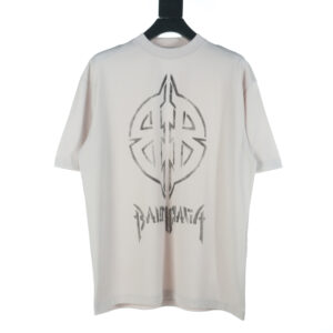 高仿Balenciaga*FW24系列787349做舊B字母短袖