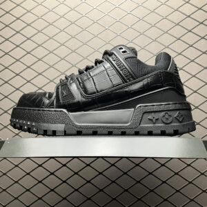 高仿LV*TrainerMaxi系列1ACN15休閒鞋鱷魚皮壓紋純原版本