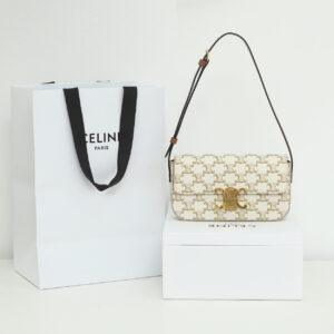 高仿Celine*Triomphe系列手袋194143白印花免檢版