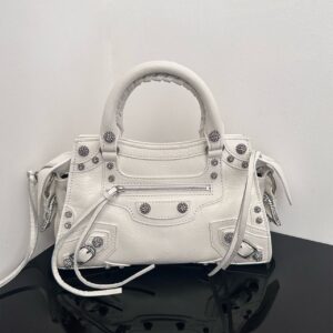 高仿Balenciaga*NeoCagole系列機車包白色
