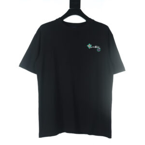 高仿LV*1AFR0042花卉刺繡T恤黑色