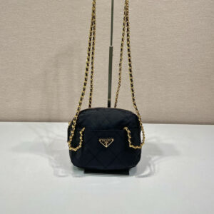 高仿Prada中古單肩包1BD632黑色免檢版