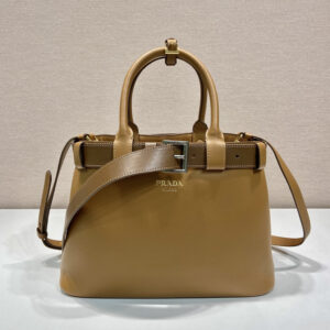 高仿Prada手拎袋1BG483棕色免檢版