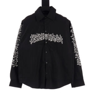 高仿Balenciaga*SS24NewYear系列773374長袖襯衫黑色