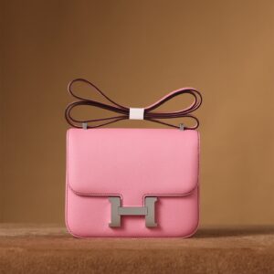 高仿Hermes*Constance系列櫻花粉銀扣
