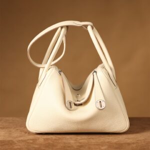高仿Hermes*Lindy26奶昔白銀扣免檢版