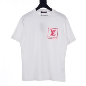高仿LV*SS24系列1AFR005浮雕標誌短袖白色