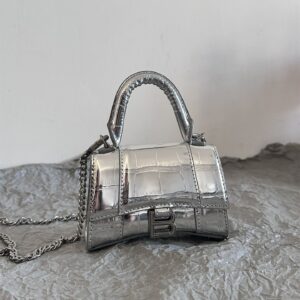 高仿Balenciaga*Nano系列迷你沙漏包銀色