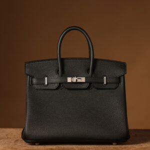 精仿Hermes手提包Birkin25系列黑銀款式