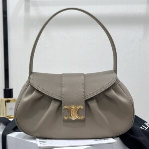 高仿Celine*Polly系列手袋115633褐色免檢版