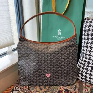 高仿Goyard托特包購物袋2023年新款棕色