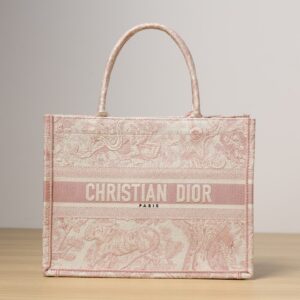 高仿Dior*BookTote系列粉色茹伊M手袋