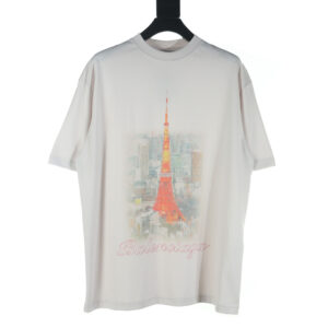 高仿Balenciaga*SS24系列787349日本銀座東京鐵塔T恤灰色