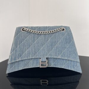 高仿Balenciaga*Crush系列沙漏包牛仔藍S