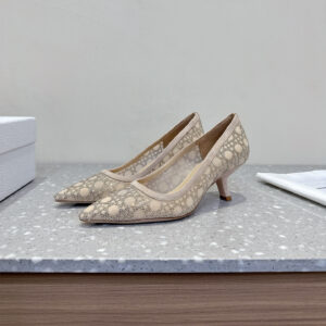 高仿Dior*Capture系列KDH305尖頭燙鑽高踭鞋6.5CM膚色免檢版