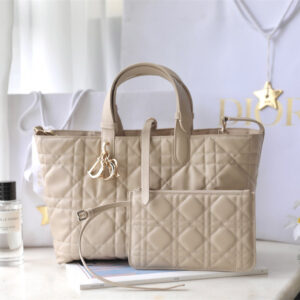 高仿DiorToujours系列購物袋淺卡其中號免檢版