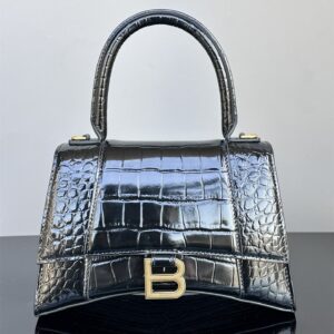 高仿BalenciagaHourglass系列鱷魚皮沙漏包S