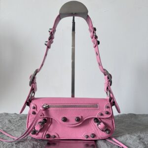 高仿Balenciaga*LeCagole2024新款法棍包粉色XS