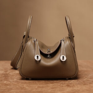 高仿Hermes正品級別Lindy系列單肩包大象灰銀扣