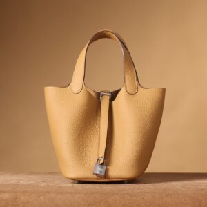 高仿Hermes*PicotinLock18餅乾色銀扣免檢版