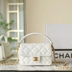 高仿Chanel*24K系列AS03002手柄口蓋包Mini牛皮免檢版