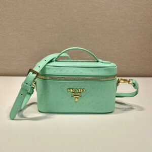 高仿Prada化妝包系列1BH202/Tiffany藍免檢版