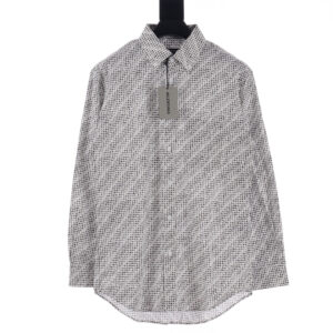 高仿Balenciaga*FW24系列627023拼色條紋長袖襯衫灰色