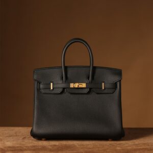 高仿Hermes*Birkin25黑色金扣免檢版