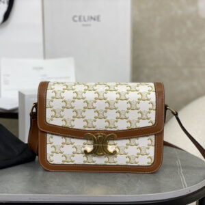 高仿Celine*Triomphe系列手袋191242米色免檢版