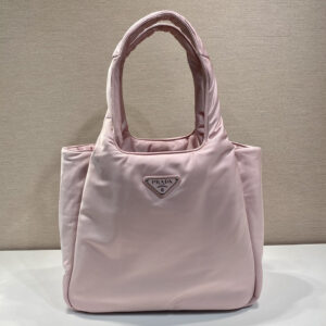 高仿Prada手提袋1BG449粉色大號免檢版