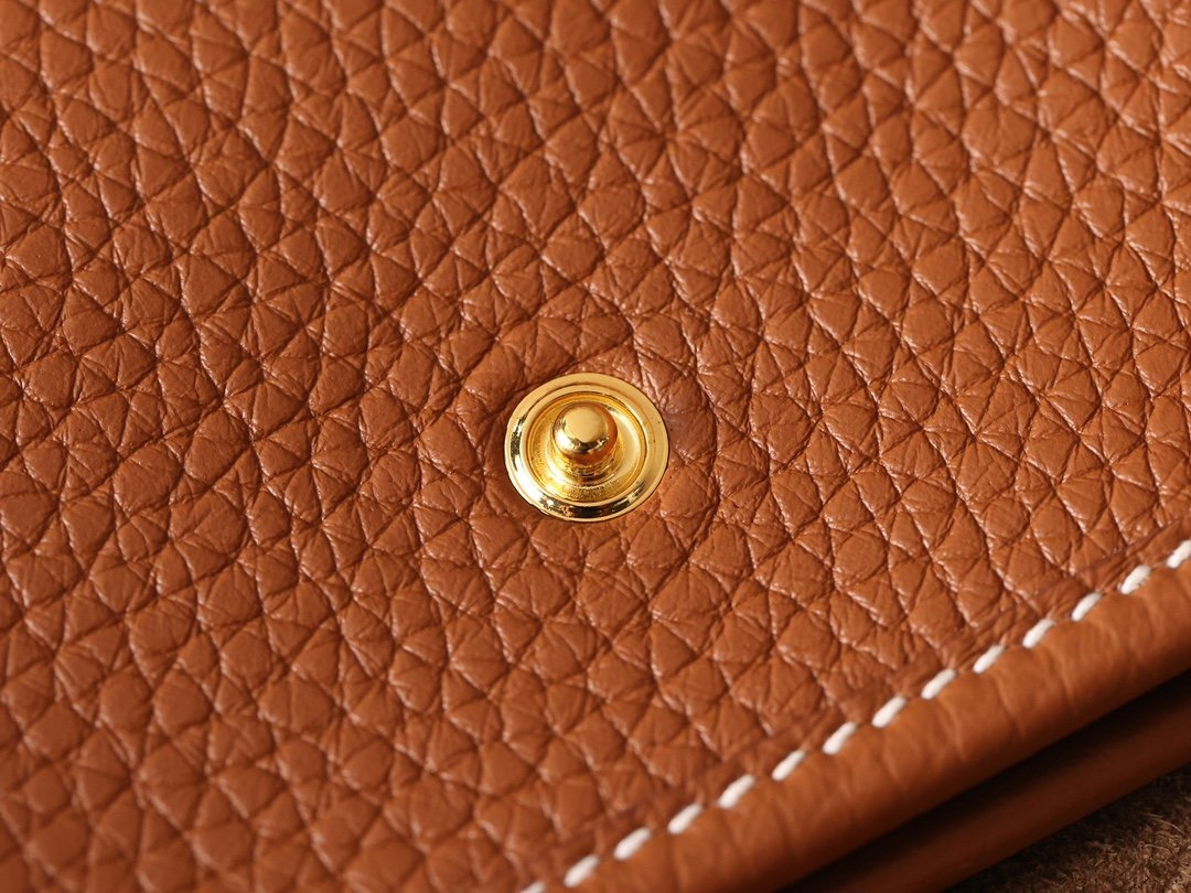 原單高仿包包HermesEvelyne單肩包金棕色 - Image 14