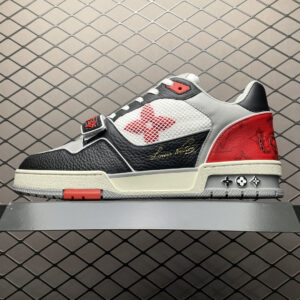 高仿LV*Trainer系列1AC4ZU休閒鞋黑紅拼色純原版本