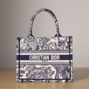 高仿Dior*BookTote系列藍色茹伊手袋S