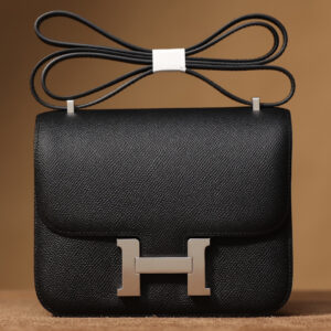 Hermes復刻包包Constance19系列黑色銀扣