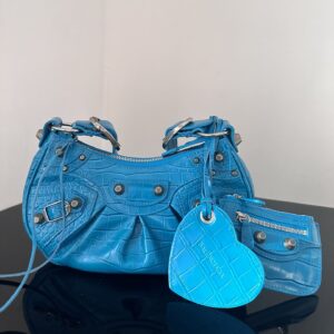 高仿Balenciaga*LeCagole系列餃子包藍色XS