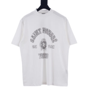 高仿Balenciaga*FW24系列787943裂紋印花T恤白色