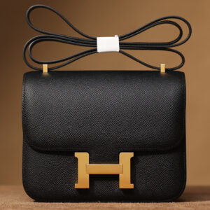 頂級復刻包包HermesConstance19系列黑色金扣