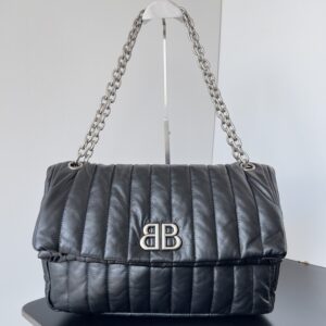 高仿Balenciaga*Monaco系列衍縫線牛皮單肩包S