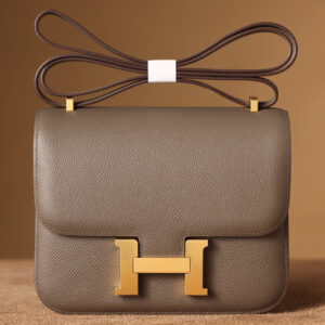香港高仿Hermes包包Constance系列錫器灰金扣
