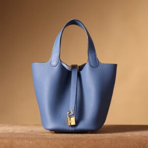 高仿Hermes*PicotinLock18瑪瑙藍金扣免檢版