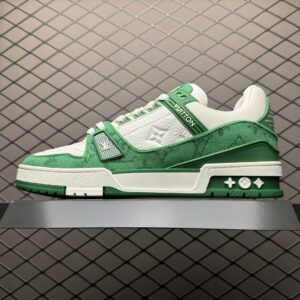 高仿LV*Trainer系列1A9JI1休閒鞋印花綠白色純原版本