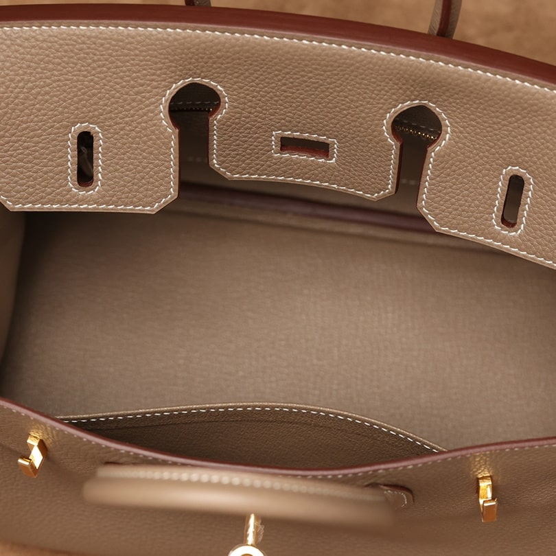 高仿Hermes*Birkin25大象灰金扣免檢版 - Image 8