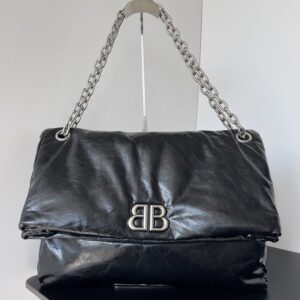高仿BalenciagaMonaco系列23款冬季黑銀L