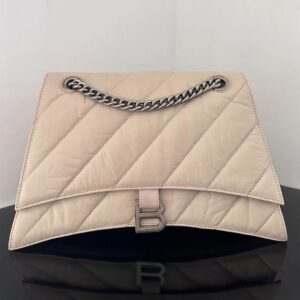 高仿Balenciaga*Crush系列衍縫線小牛皮膚色M