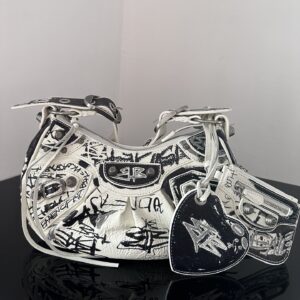 高仿Balenciaga*LeCagole系列餃子包塗鴉XS