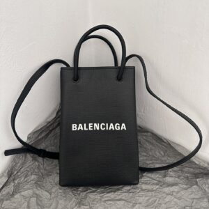 高仿Balenciaga迷你Tote包系列小牛皮黑色