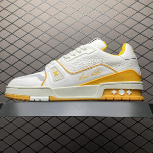 高仿LV*Trainer系列1ACHLG休閒鞋純黃白配色純原版本