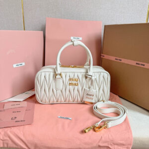 高仿miumiu繆繆*5BB148保齡球包袋白色免檢版